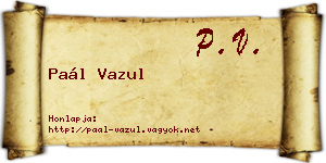 Paál Vazul névjegykártya
